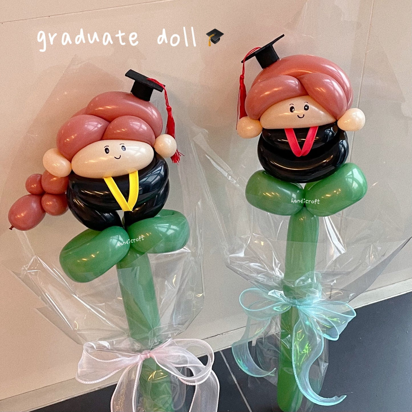 graduate doll flower balloon bouquet ✨🎓🧑‍🎓✧˖°