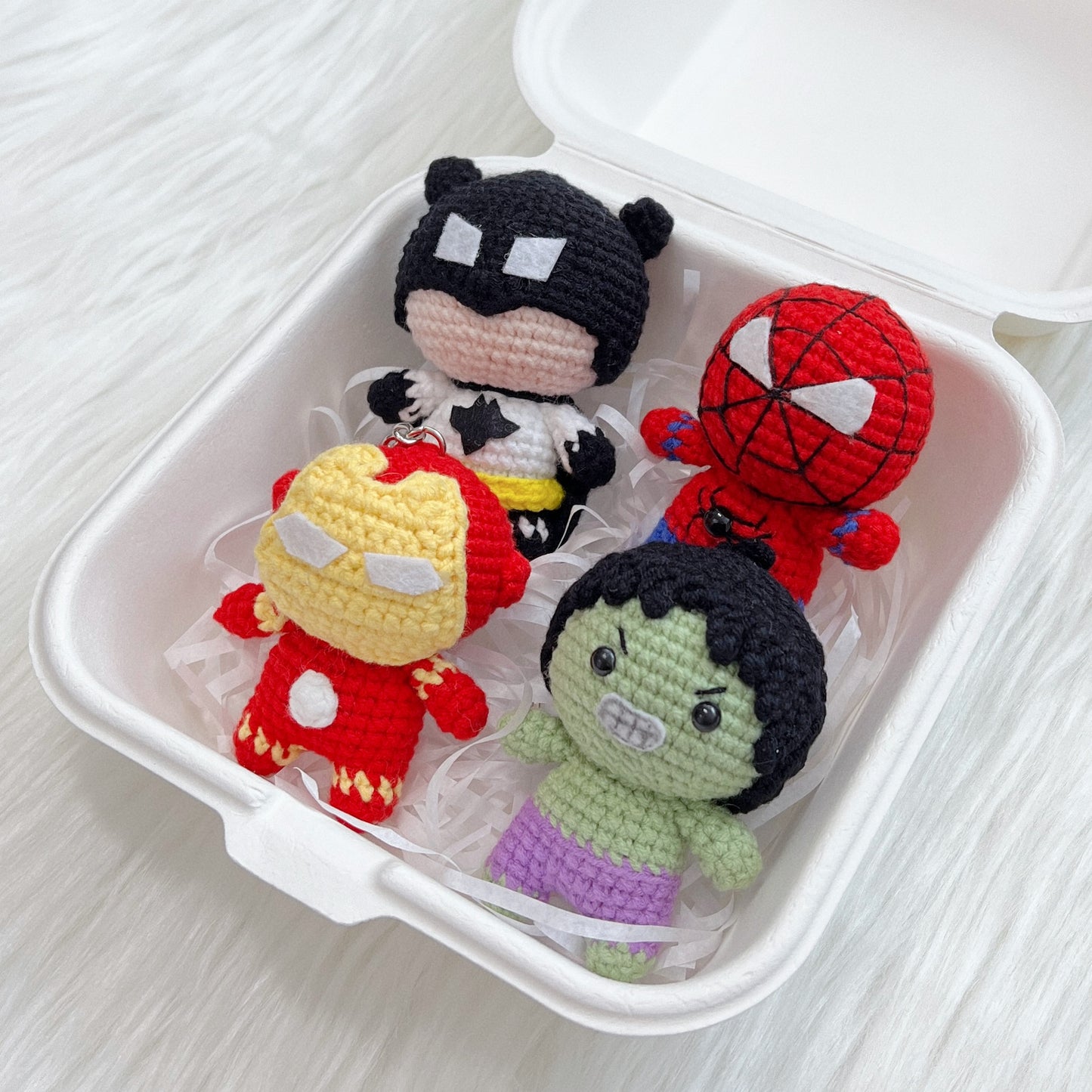 crochet marvel dc superheroes keychain ✪⋆｡°✩