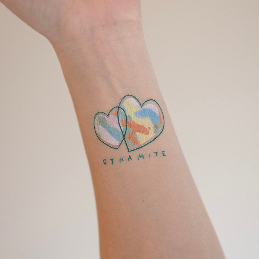 Dynamite Wall BTS inspired temporary tattoo sticker