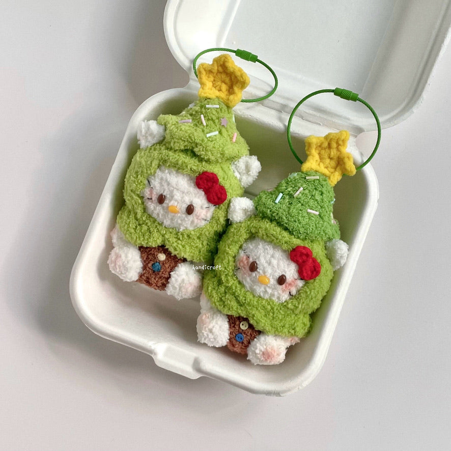 [NEW] crochet hello kitty christmas tree keychain ⚞🎀・◦・⚟