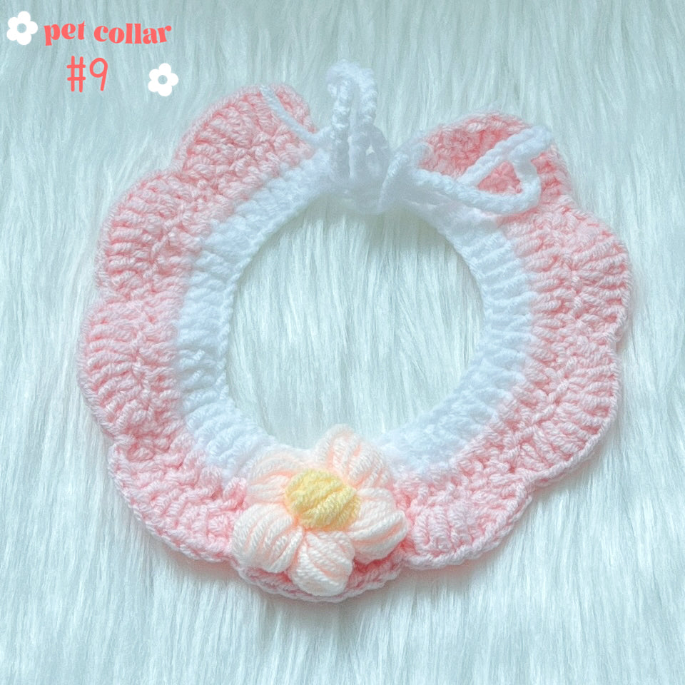 crochet pet collar & hat [over 20 designs] ฅ՞•ﻌ•՞ฅ🐾