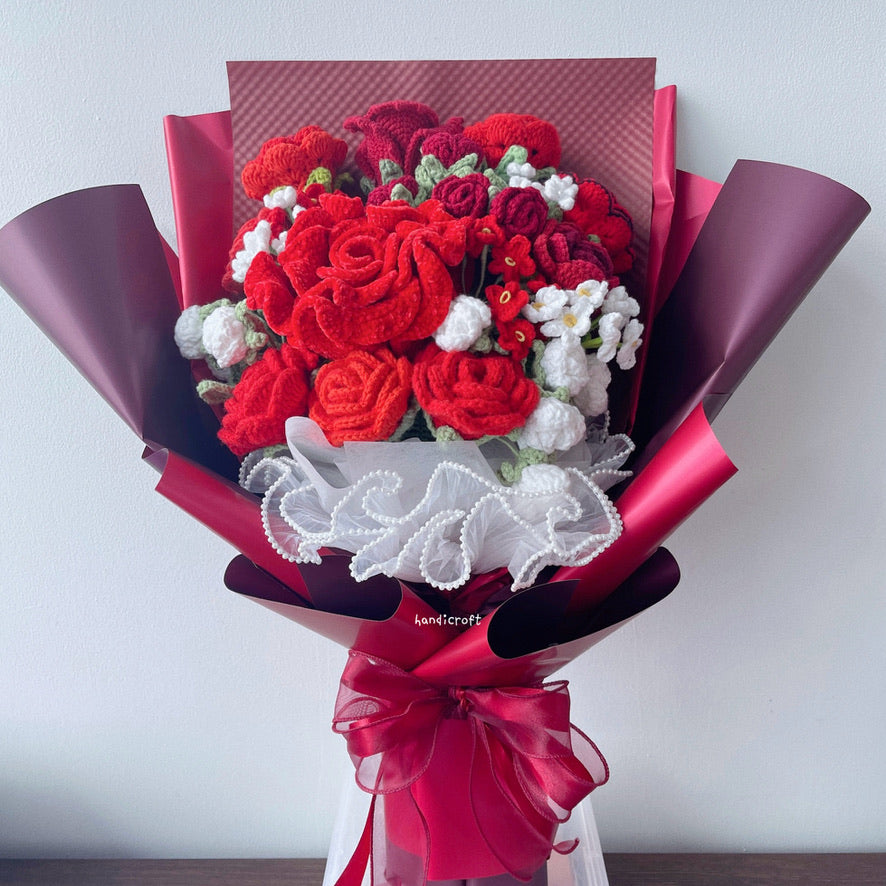 in love's garden - crochet flower bouquet ♡