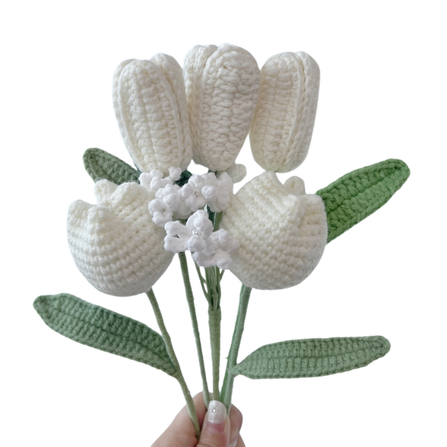 springtime tulips - crochet flower bouquet 🌷‎♡₊˚