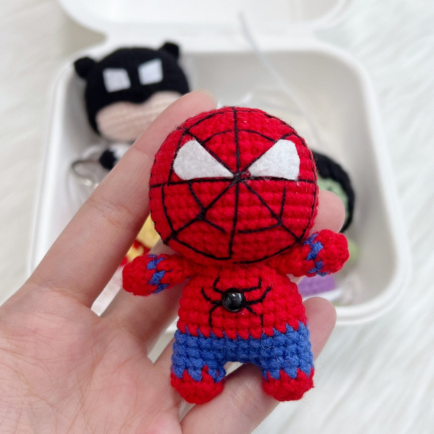 crochet marvel dc superheroes keychain ✪⋆｡°✩