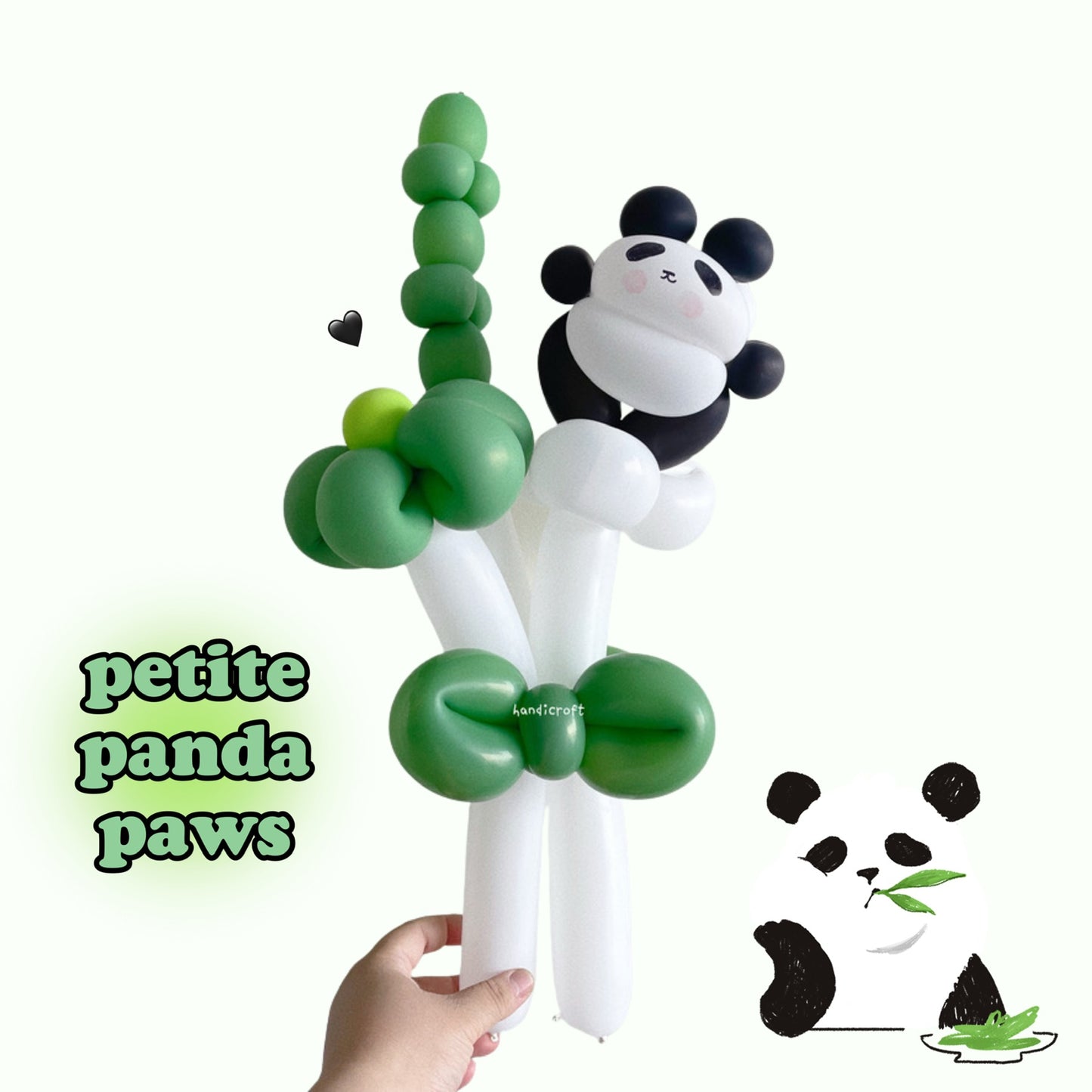 petite panda paws - flower balloon bouquet 🐼ིྀ✩₊˚.⋆☾