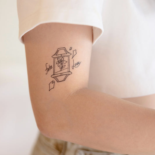 Fake Love BTS inspired temporary tattoo sticker