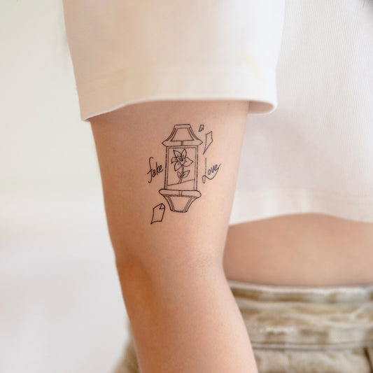 Fake Love BTS inspired temporary tattoo sticker