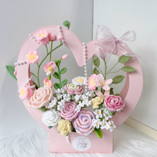[FREE DELIVERY] gentle glow - crochet flower bloom box (づ๑•ᴗ•๑)づ🌸🎁
