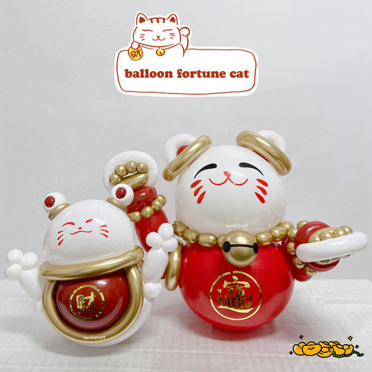 balloon fortune cat maneki neko