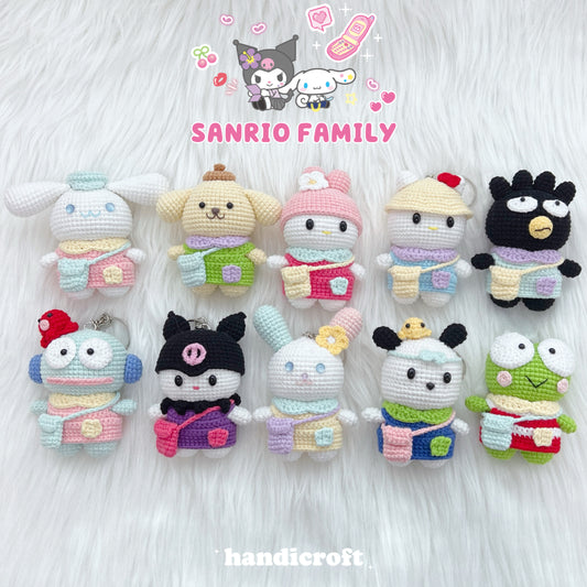 sanrio family keychain ໒꒰ྀི´ ˘ ` ꒱ྀིა