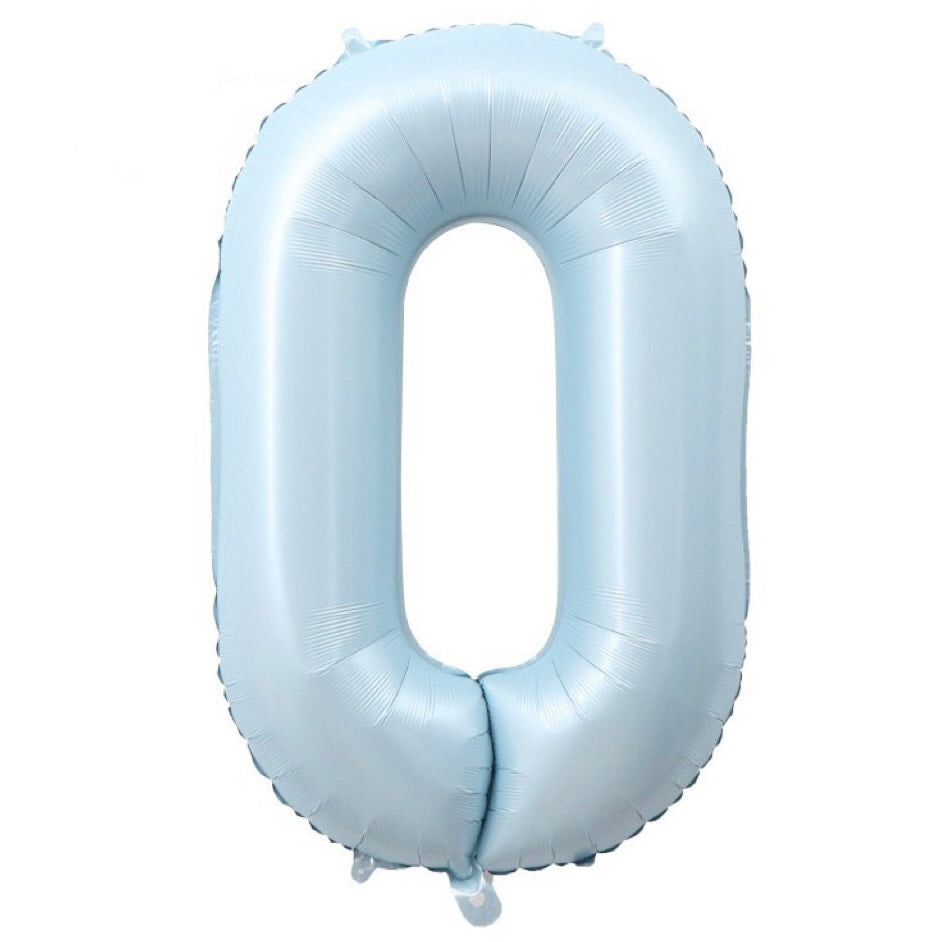 40inch number foil balloons - baby blue [HELIUM] 🩵🎐🐳