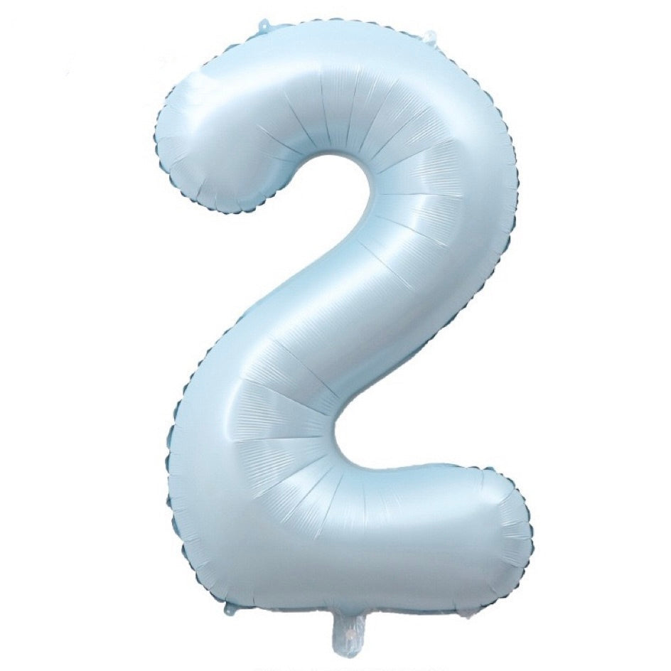 40inch number foil balloons - baby blue [HELIUM] 🩵🎐🐳