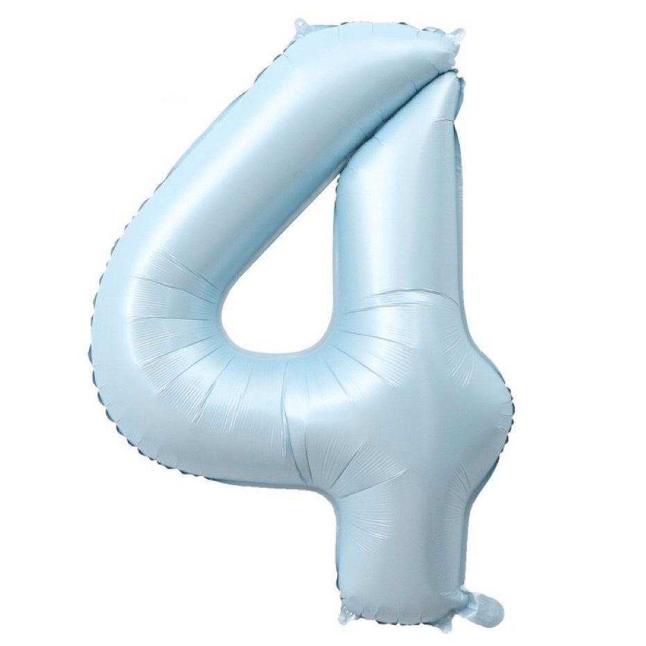 40inch number foil balloons - baby blue [HELIUM] 🩵🎐🐳