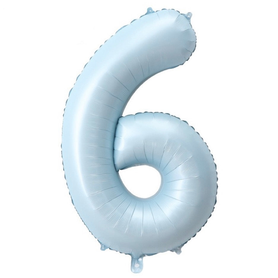 40inch number foil balloons - baby blue [HELIUM] 🩵🎐🐳