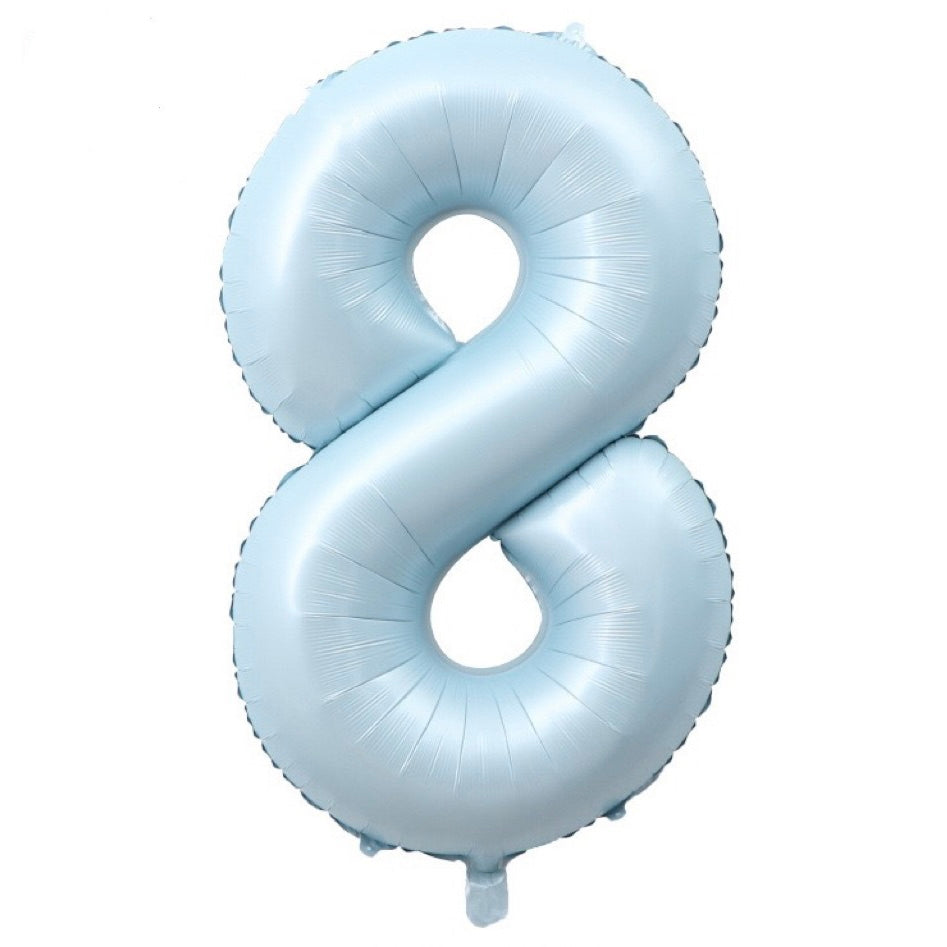 40inch number foil balloons - baby blue [HELIUM] 🩵🎐🐳