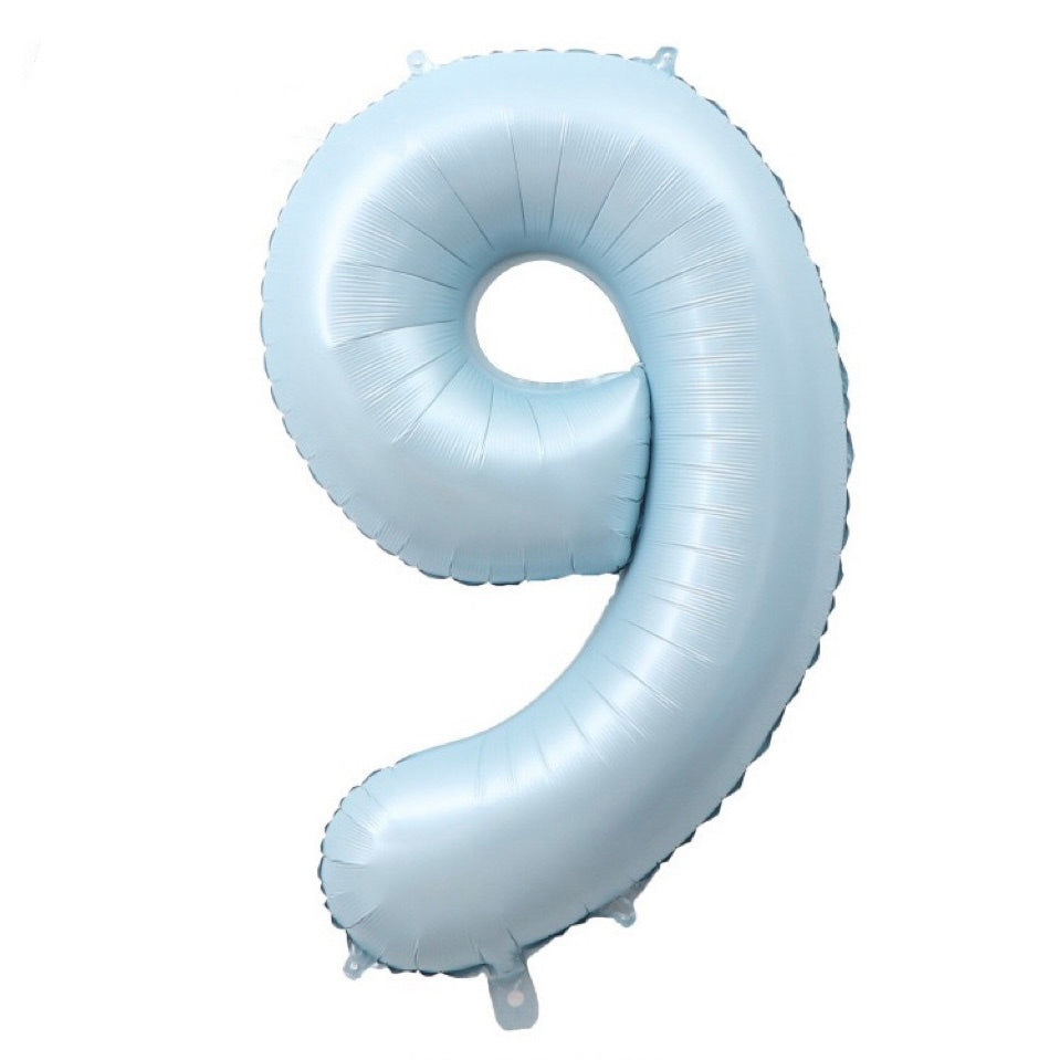 40inch number foil balloons - baby blue [HELIUM] 🩵🎐🐳