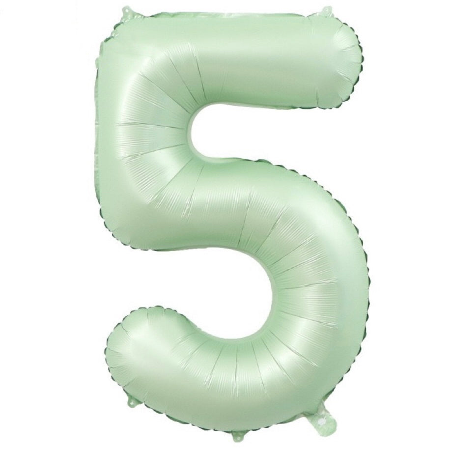 40inch number foil balloons - mint green [HELIUM] 🍃🕊🍏