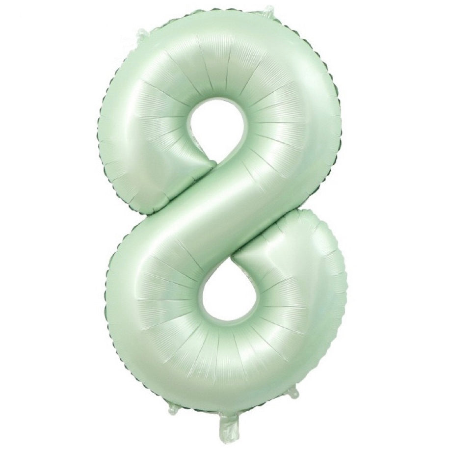 40inch number foil balloons - mint green [HELIUM] 🍃🕊🍏