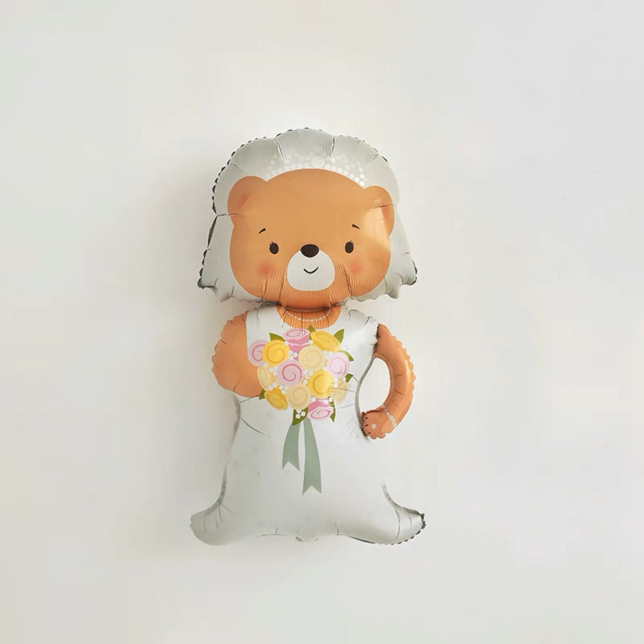 bride & groom bear wedding foil balloon [HELIUM] 👩‍❤️‍👨💒