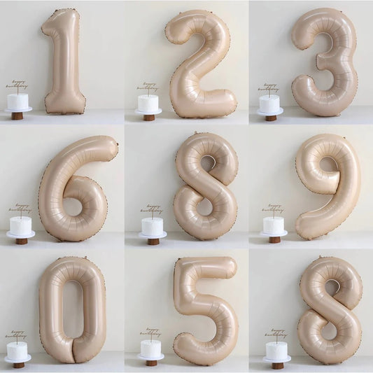 40inch number foil balloons - caramel [HELIUM] 🧸🍪🍯