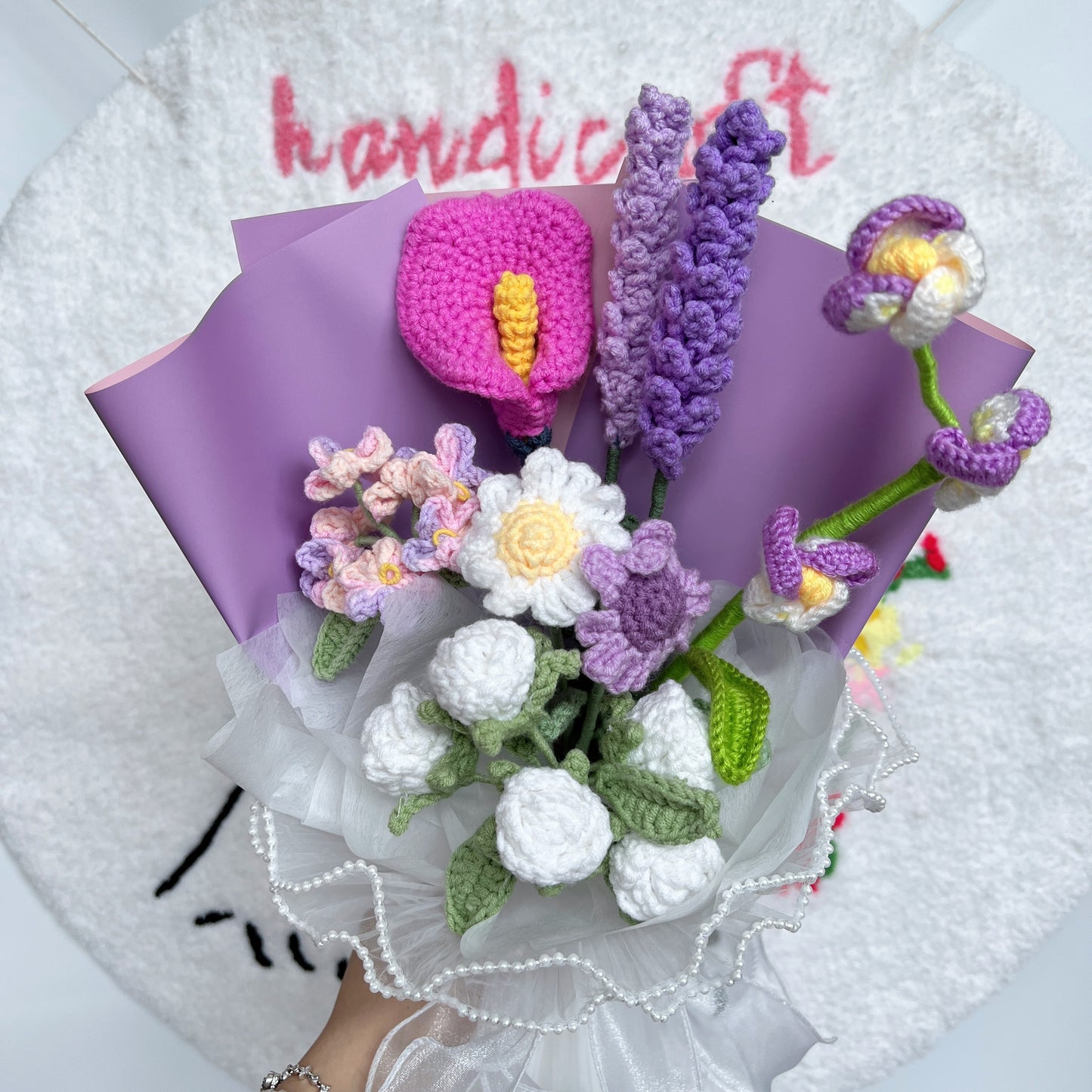 dreamy delight - crochet flower bouquet ☁️⋅♡₊‧
