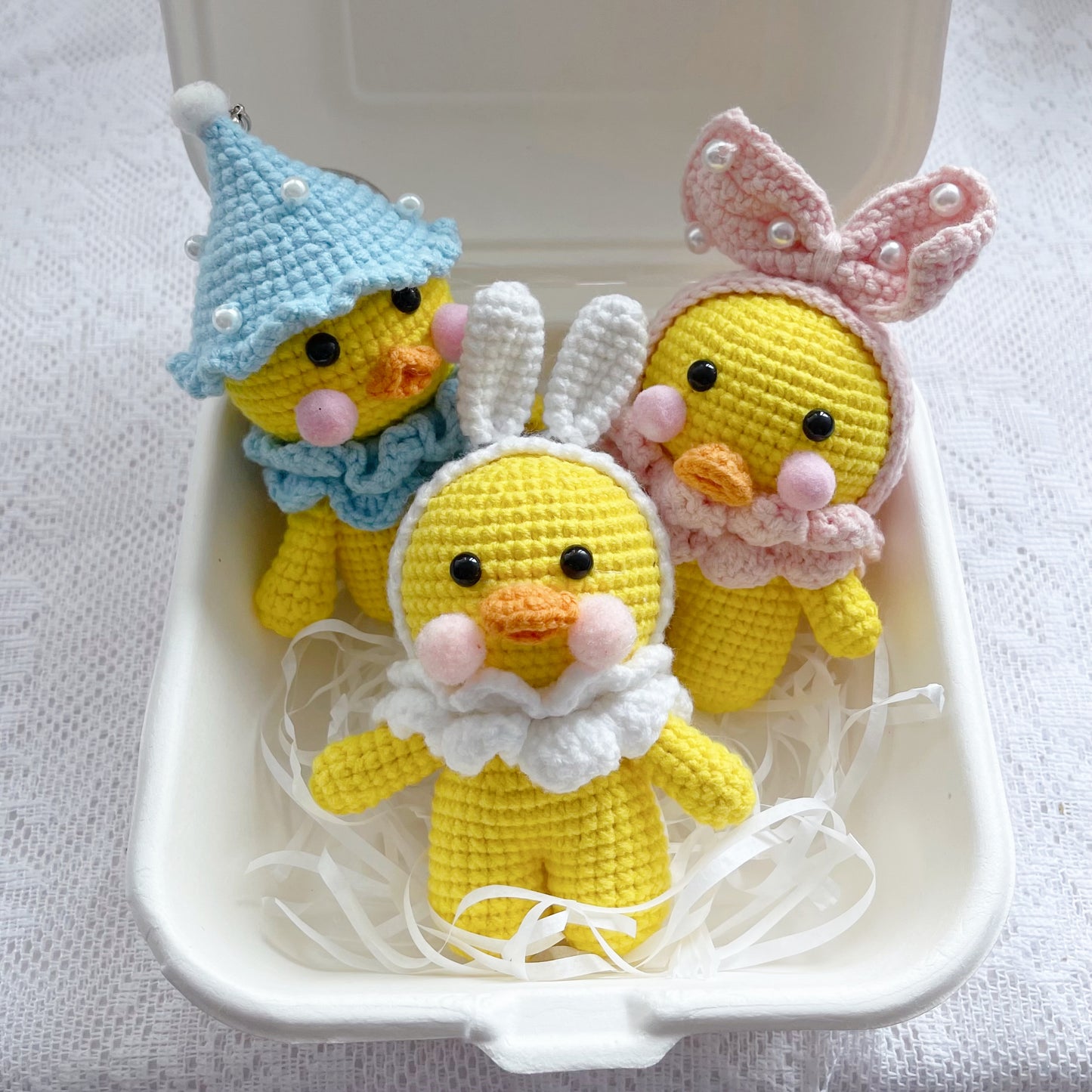 quacky ducky trio keychain (•ө•)♡
