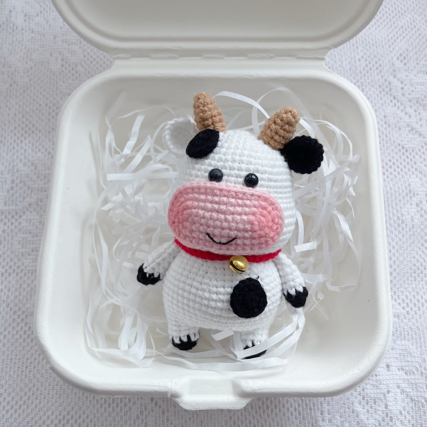 crochet cow moo moo keychain 🐮⋆｡°✩