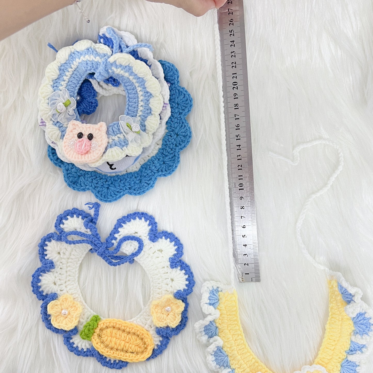 crochet pet collar & hat [over 20 designs] ฅ՞•ﻌ•՞ฅ🐾