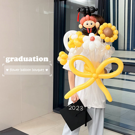 graduation sunshine success balloon bouquet ✨🎓🌻✧˖°