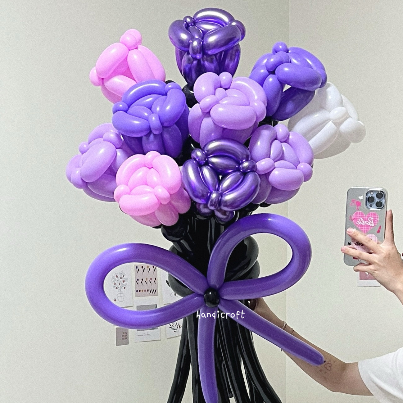 purple passion - purple flower balloon bouquet ₊˚🪻