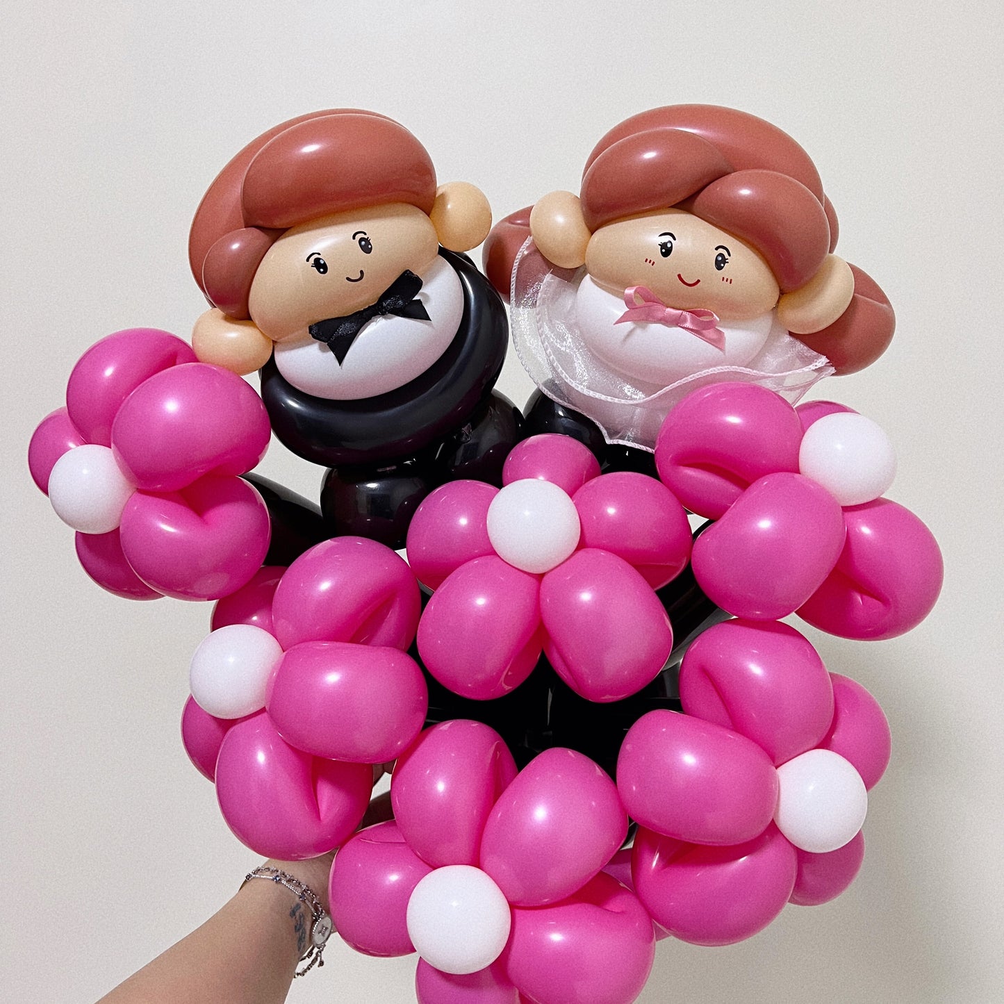 forever yours - lovebirds proposal wedding flower balloon bouquet ( ˘ ᵕ˘(˘ᵕ ˘ )❤️
