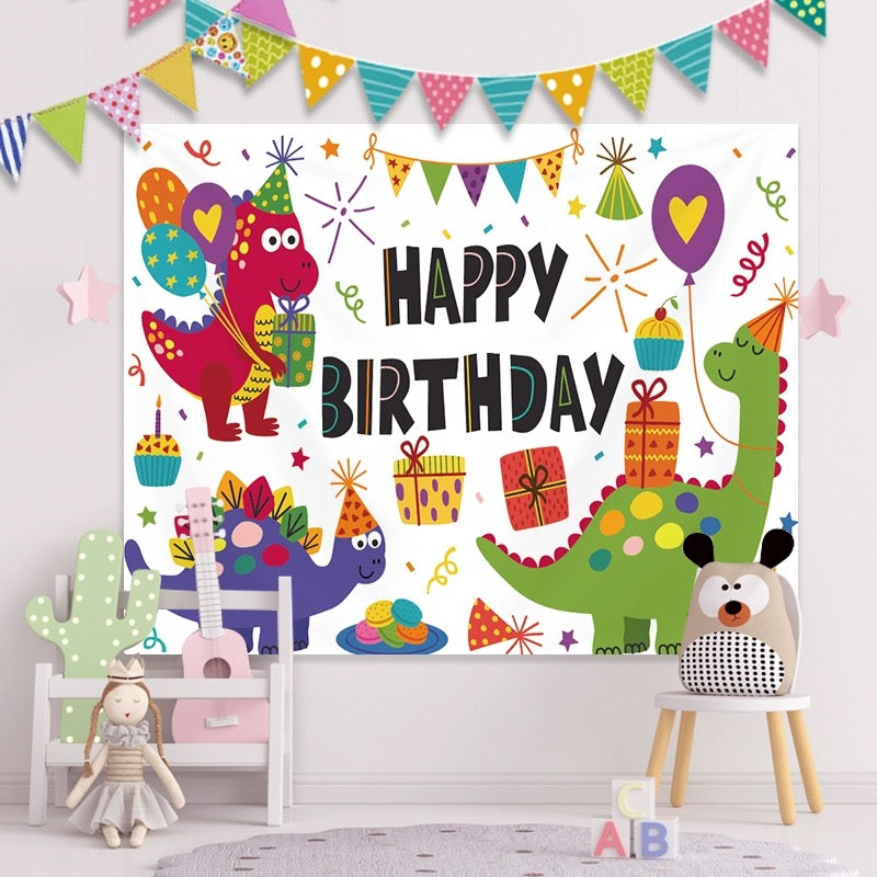 dinosaur theme birthday party backdrop cloth