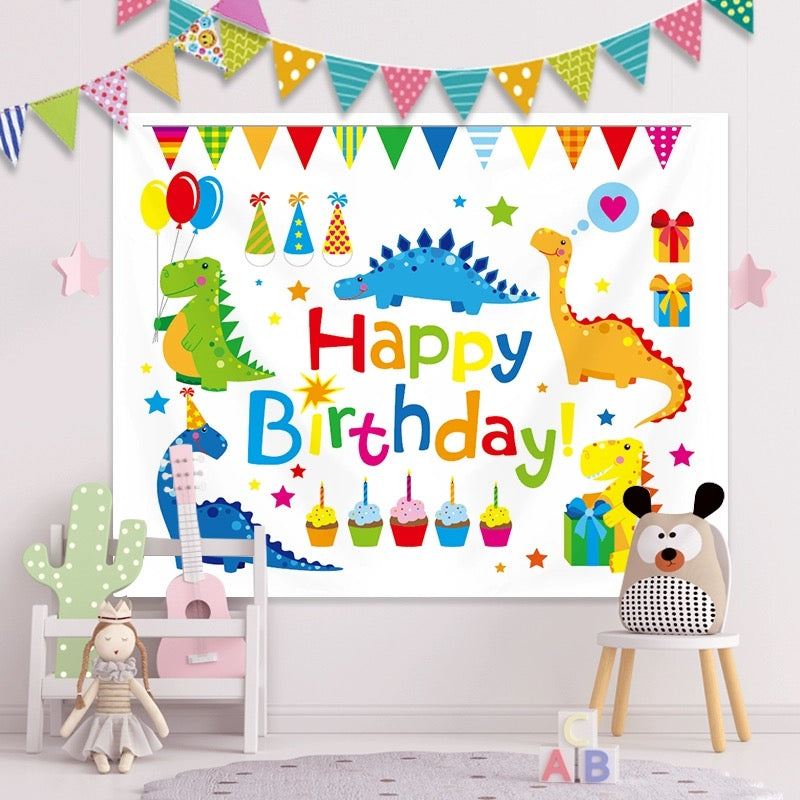 dinosaur theme birthday party backdrop cloth