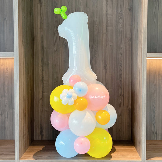 [FREE DELIVERY] floaty - character / number balloon flower bush stand
