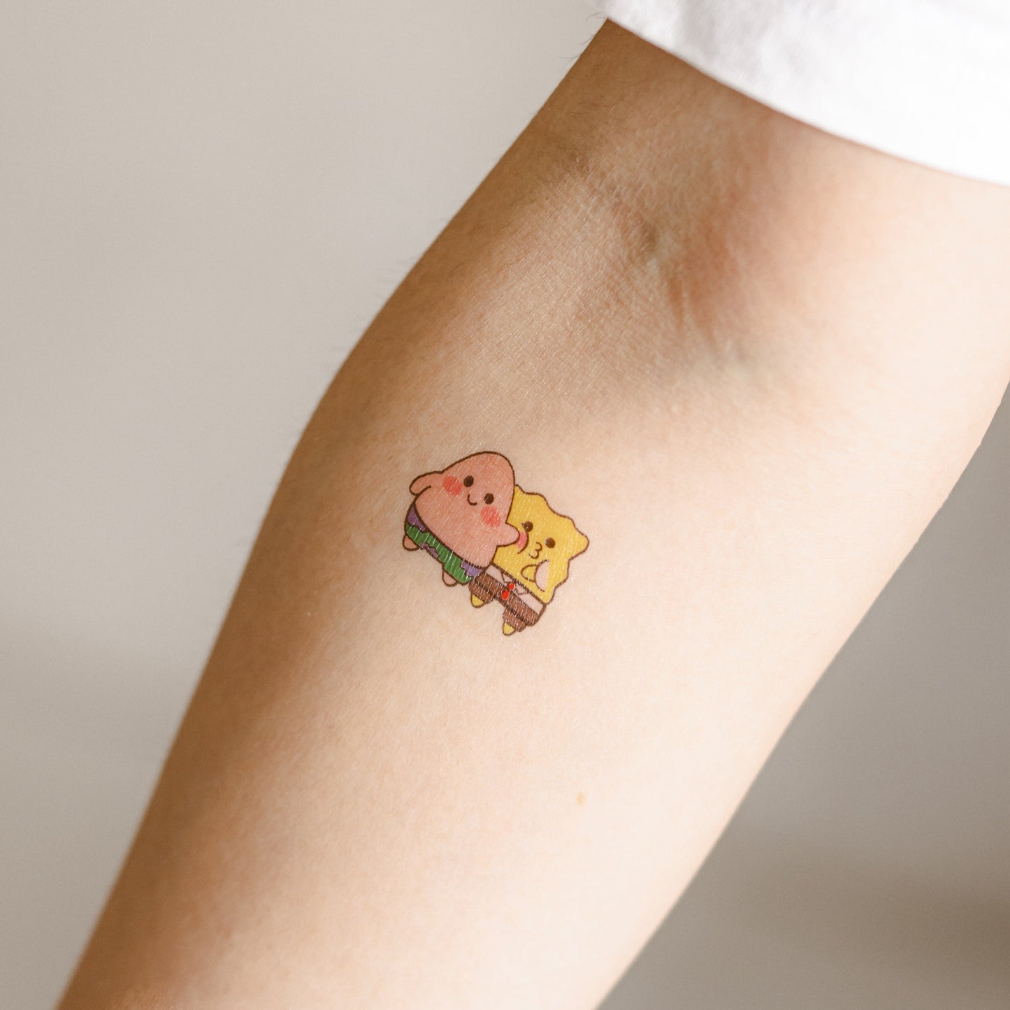 spongebob squarepants & patrick star duo - temporary tattoo sticker
