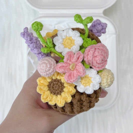 crochet mini flower basket 💐🧺