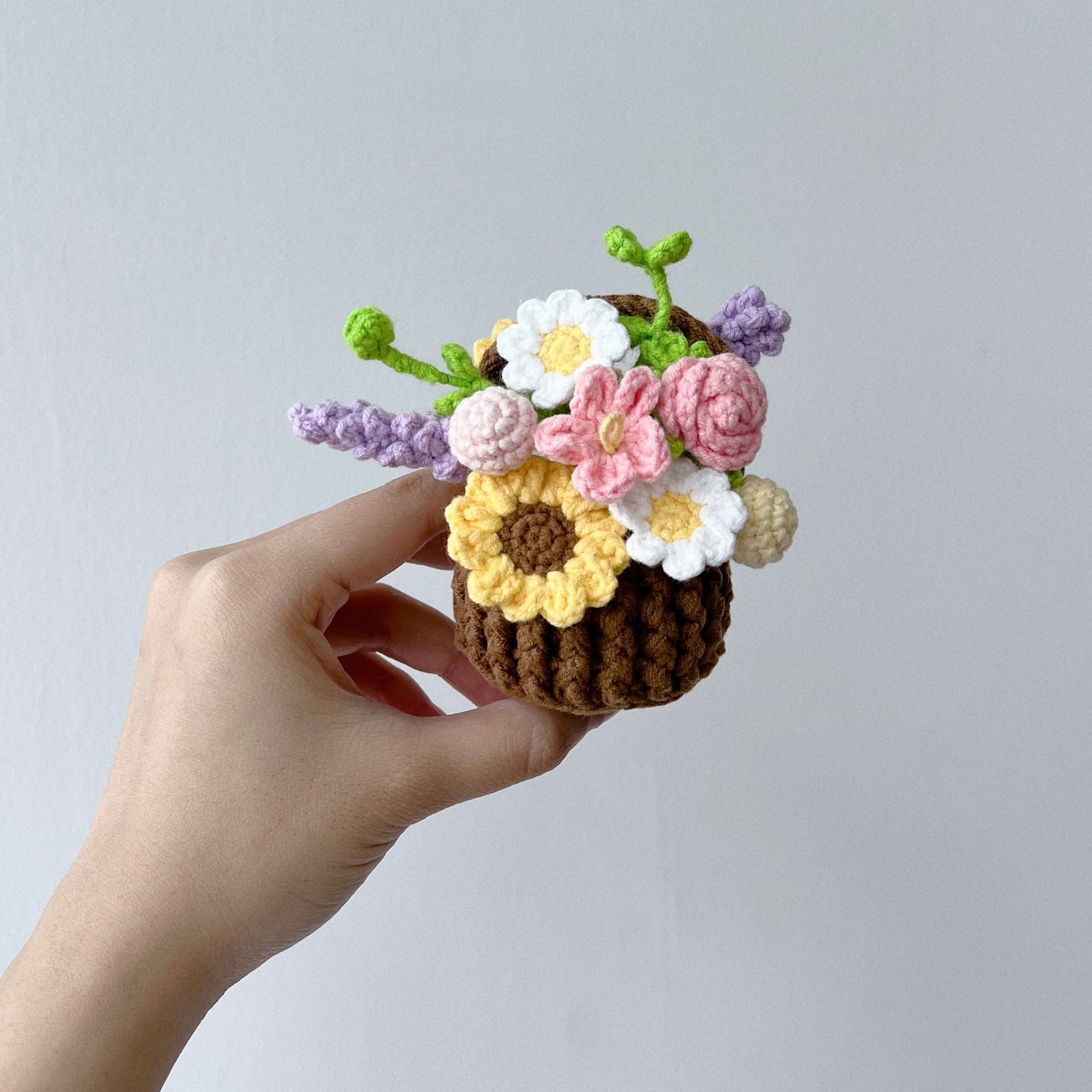 crochet mini flower basket 💐🧺