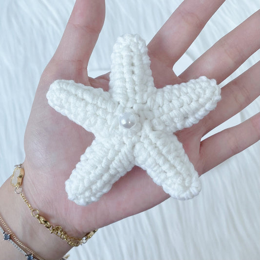 crochet starfish keychain ˖°𓇼🌊⋆🐚