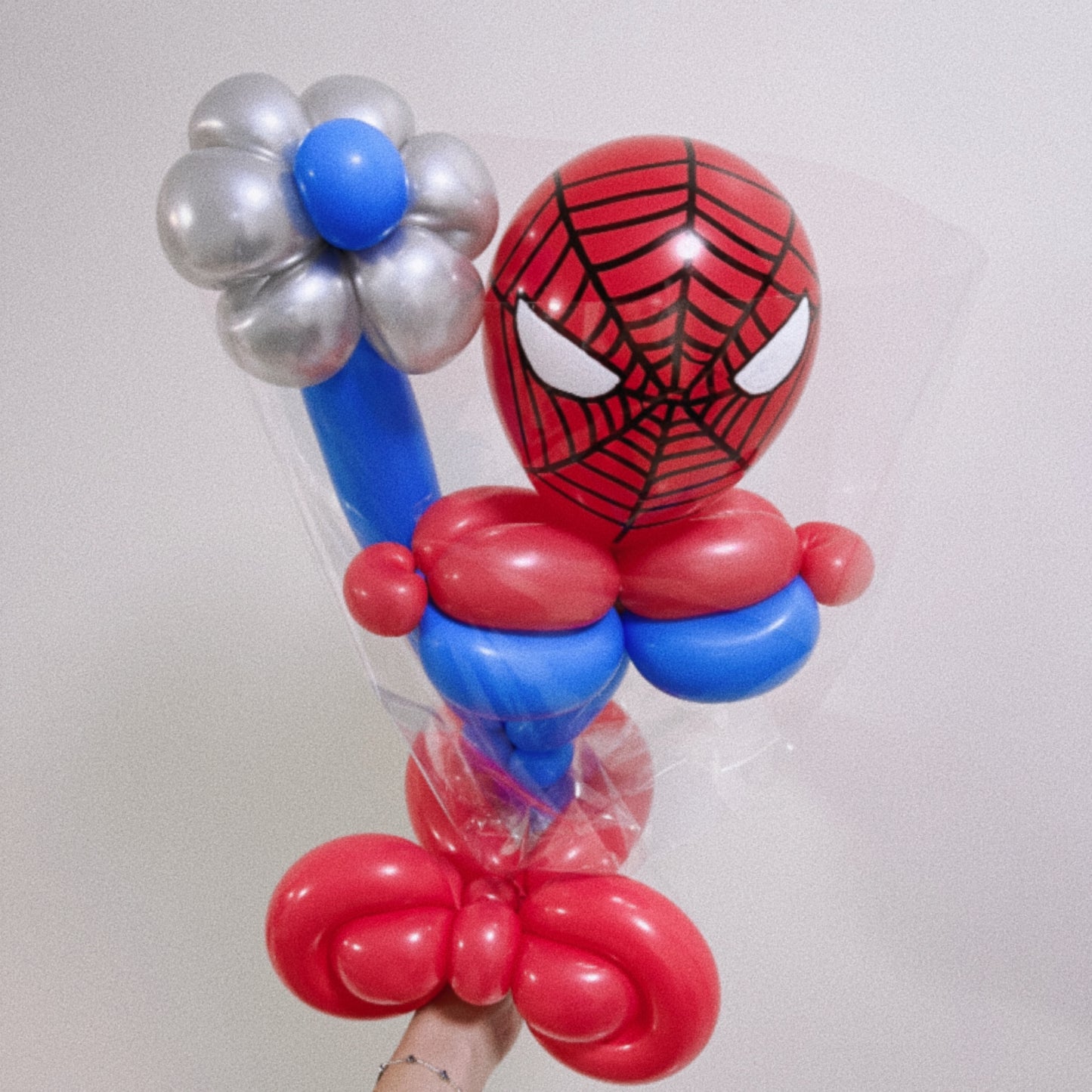 petite spiderman - flower balloon bouquet🕷️⋆｡𖦹 °🕸✰