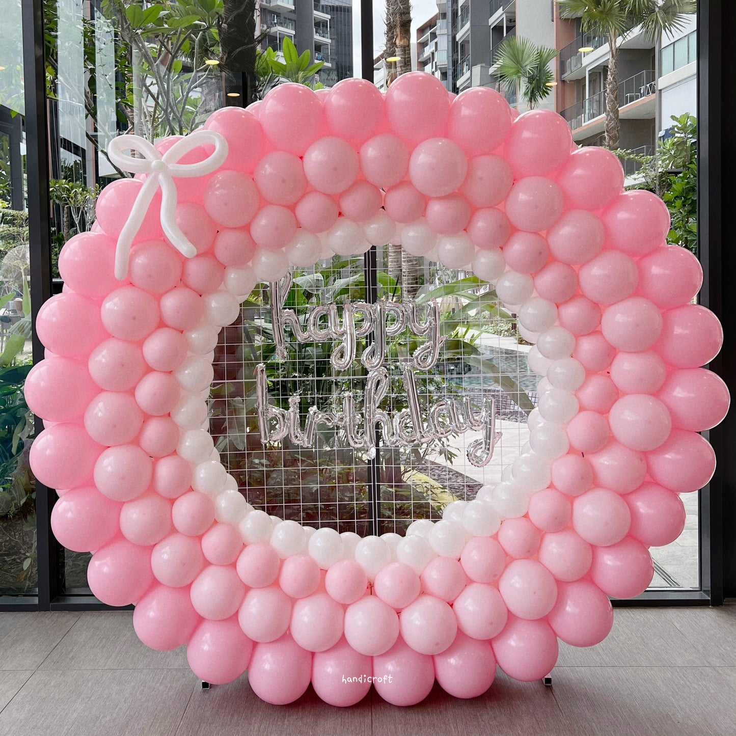 [FREE DELIVERY] pink donut - balloon decoration set