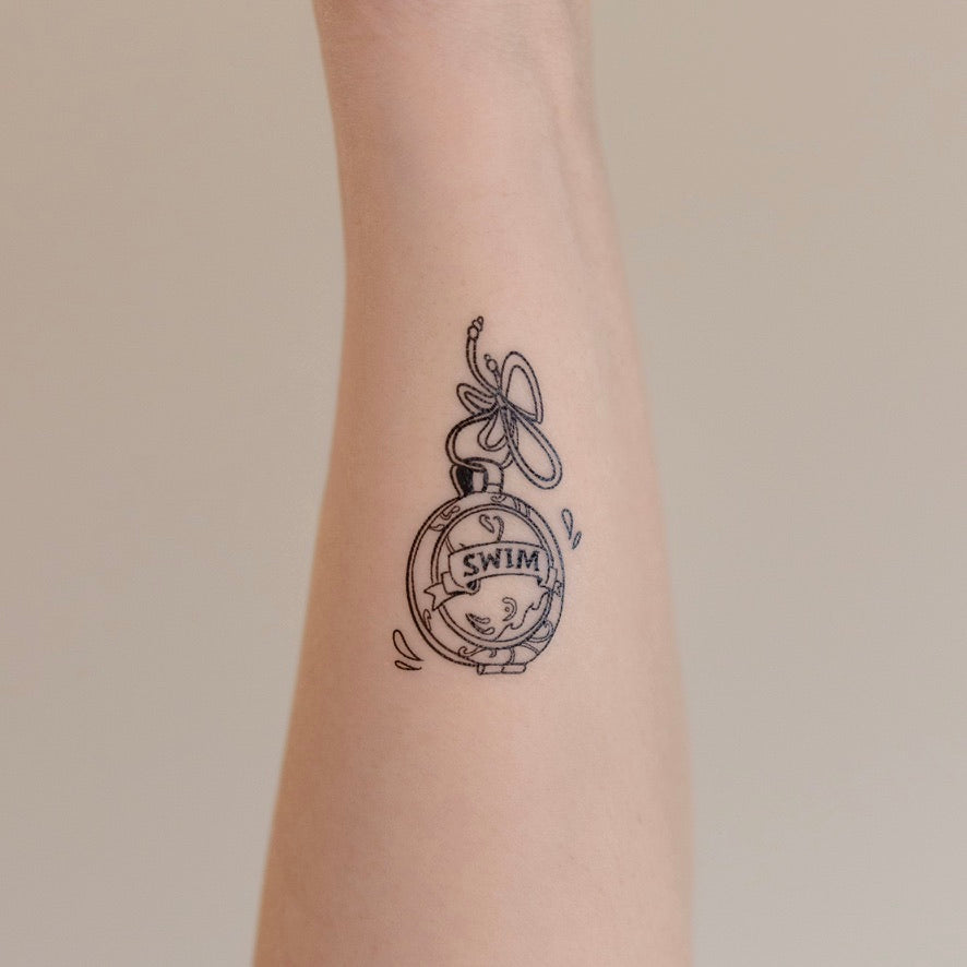 Swim Pocket Watch BTS inspired temporary tattoo sticker