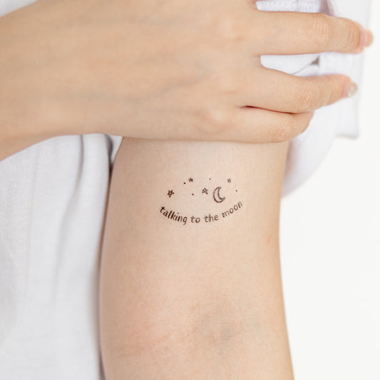 talking to the moon | bruno mars - temporary tattoo sticker