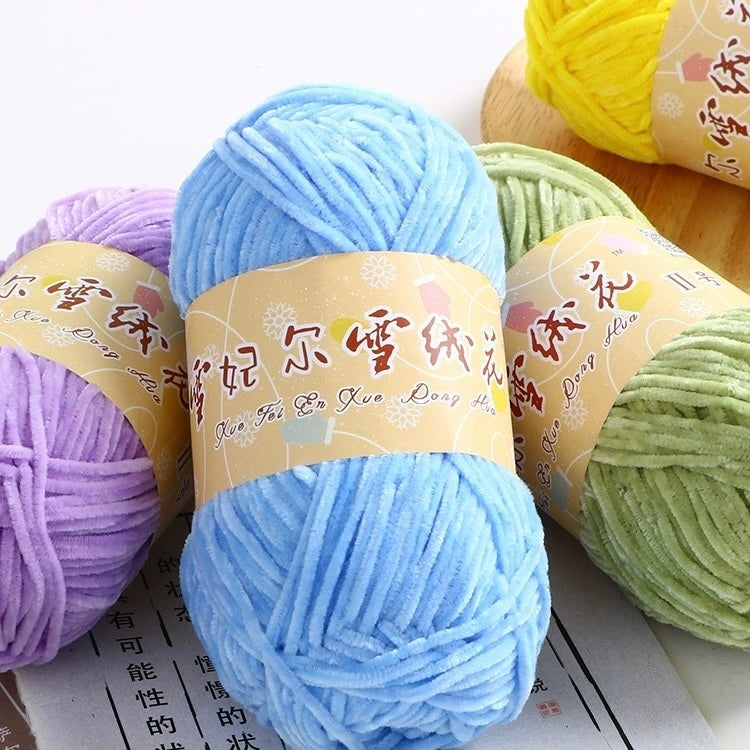 chenille velvet baby soft edelweiss #2 yarn 42 colours 雪妃尔细雪绒花2号毛线