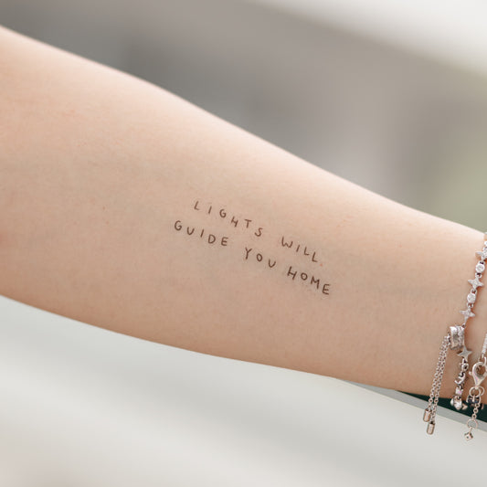 [oops!] lights will guide you home - temporary tattoo sticker