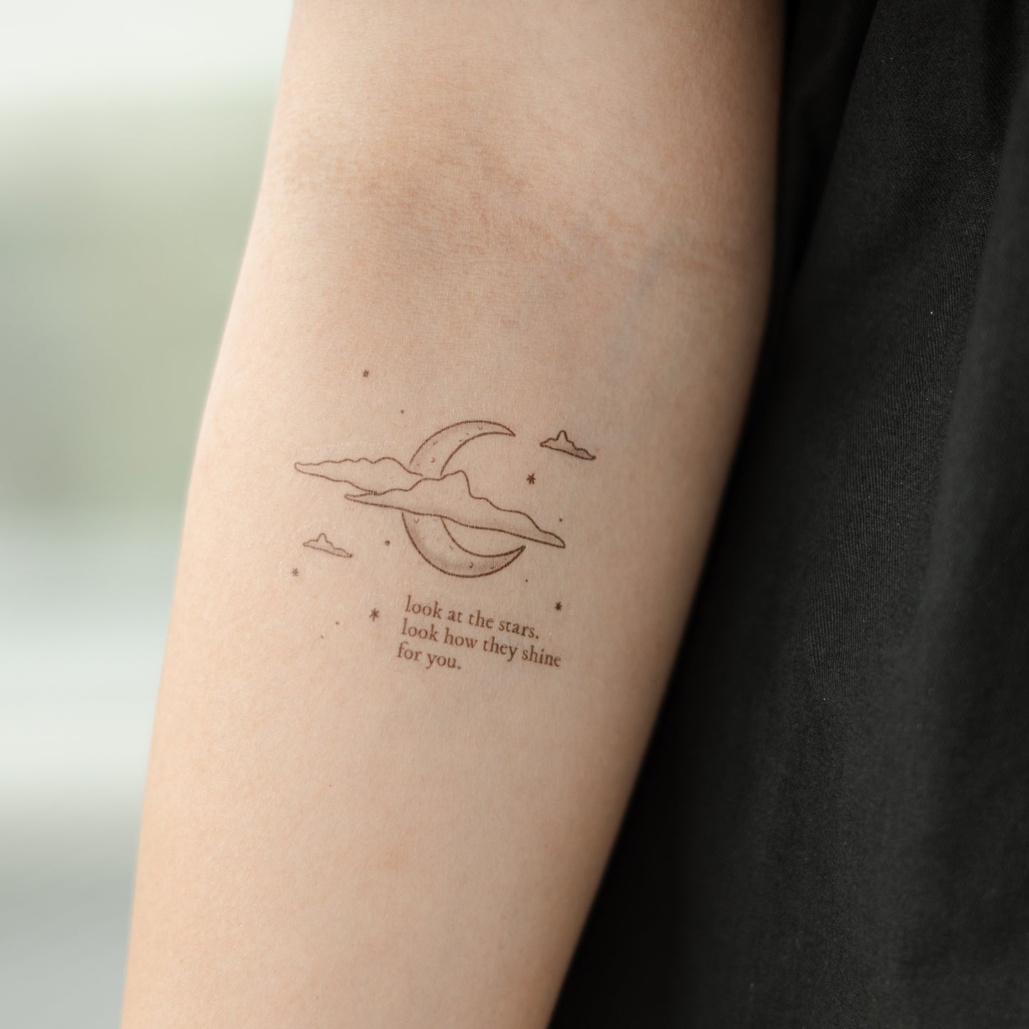 look how they shine for you - temporary tattoo sticker