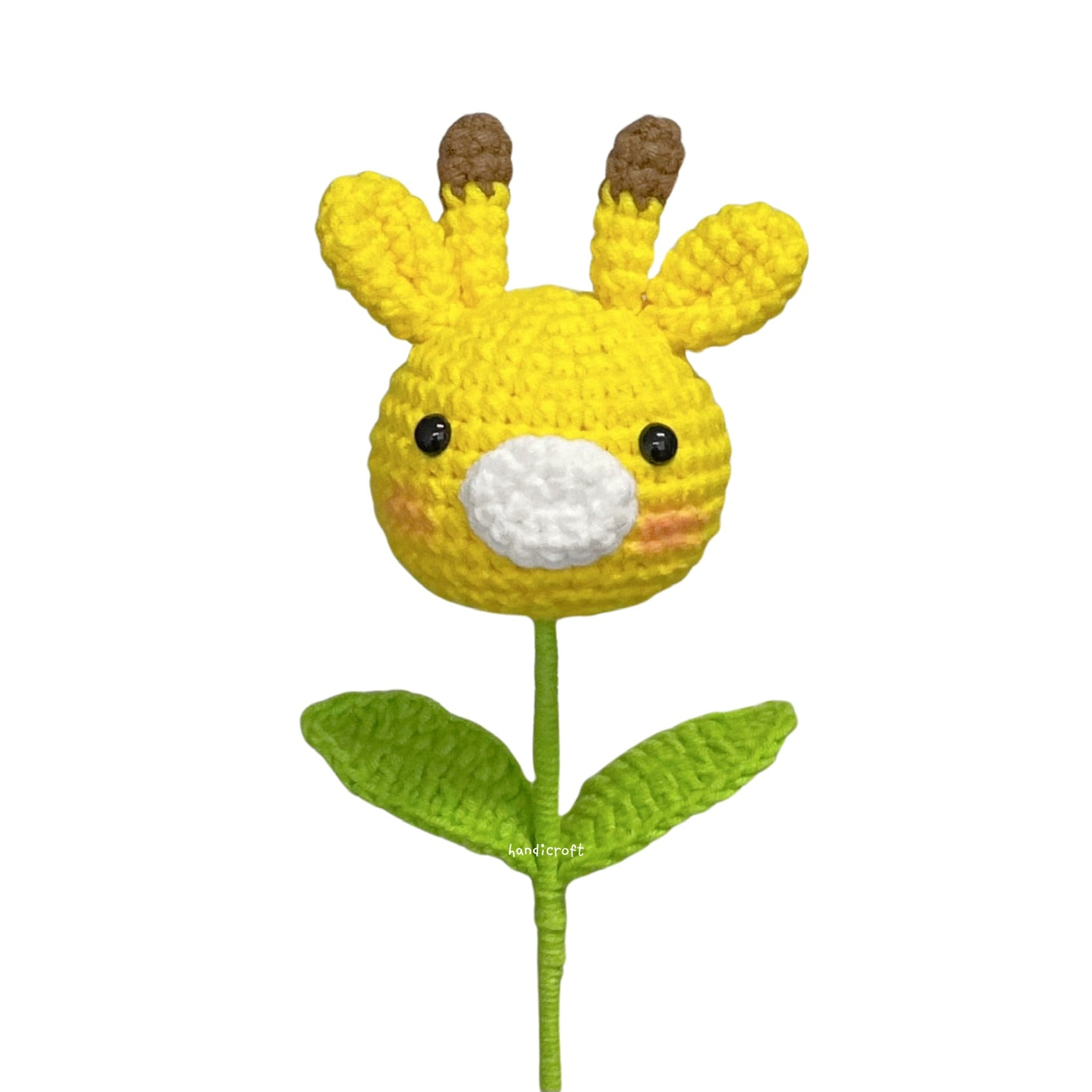 crochet cartoon character animal single stalk flower giraffe
