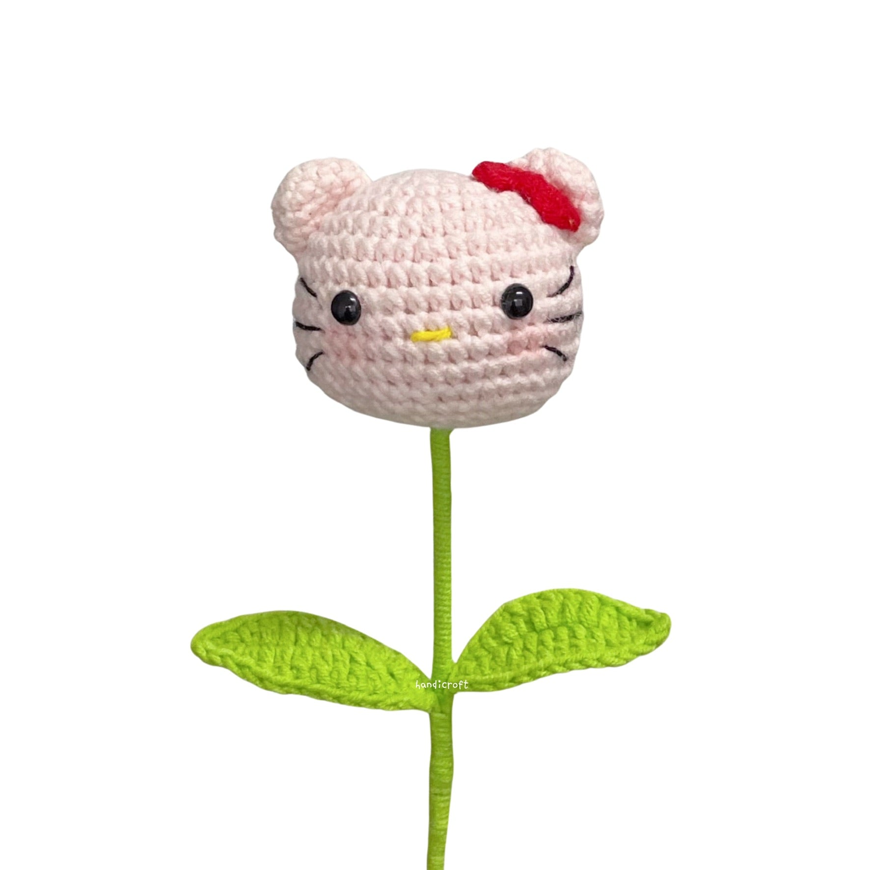 crochet cartoon character animal single stalk flower sanrio hello kitty