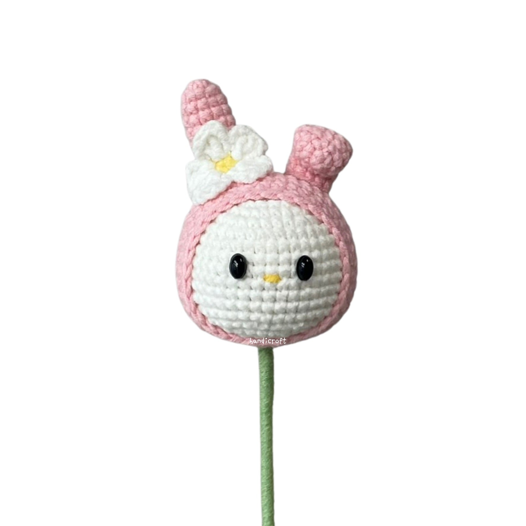 crochet cartoon character animal single stalk flower sanrio my melody