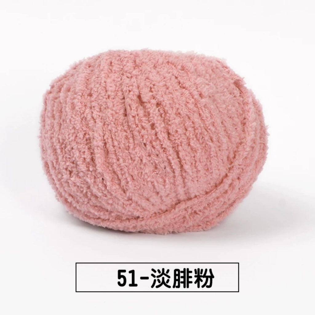 fluffy soft velvet furry yarn 53 colours 雪妃尔萌小爱短绒绒线