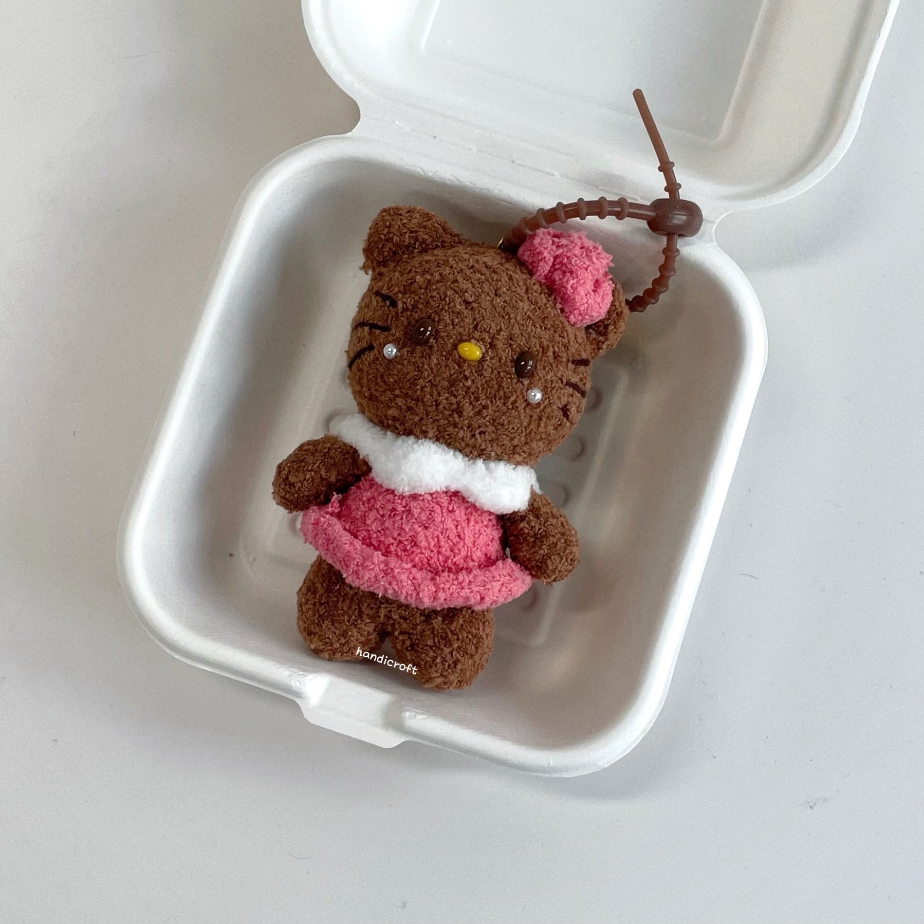 handicroft handmade crochet aloha tanned kitty amigurumi plush toy
